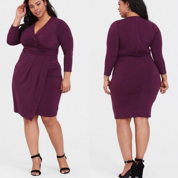 torrid Dresses & Skirts - Torrid | Studio Knit Surplice Wrap Dress